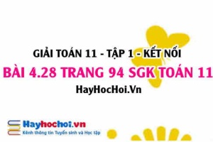 Giải bài 4.28 trang 94 Toán 11 tập 1 SGK Kết nối tri thức
